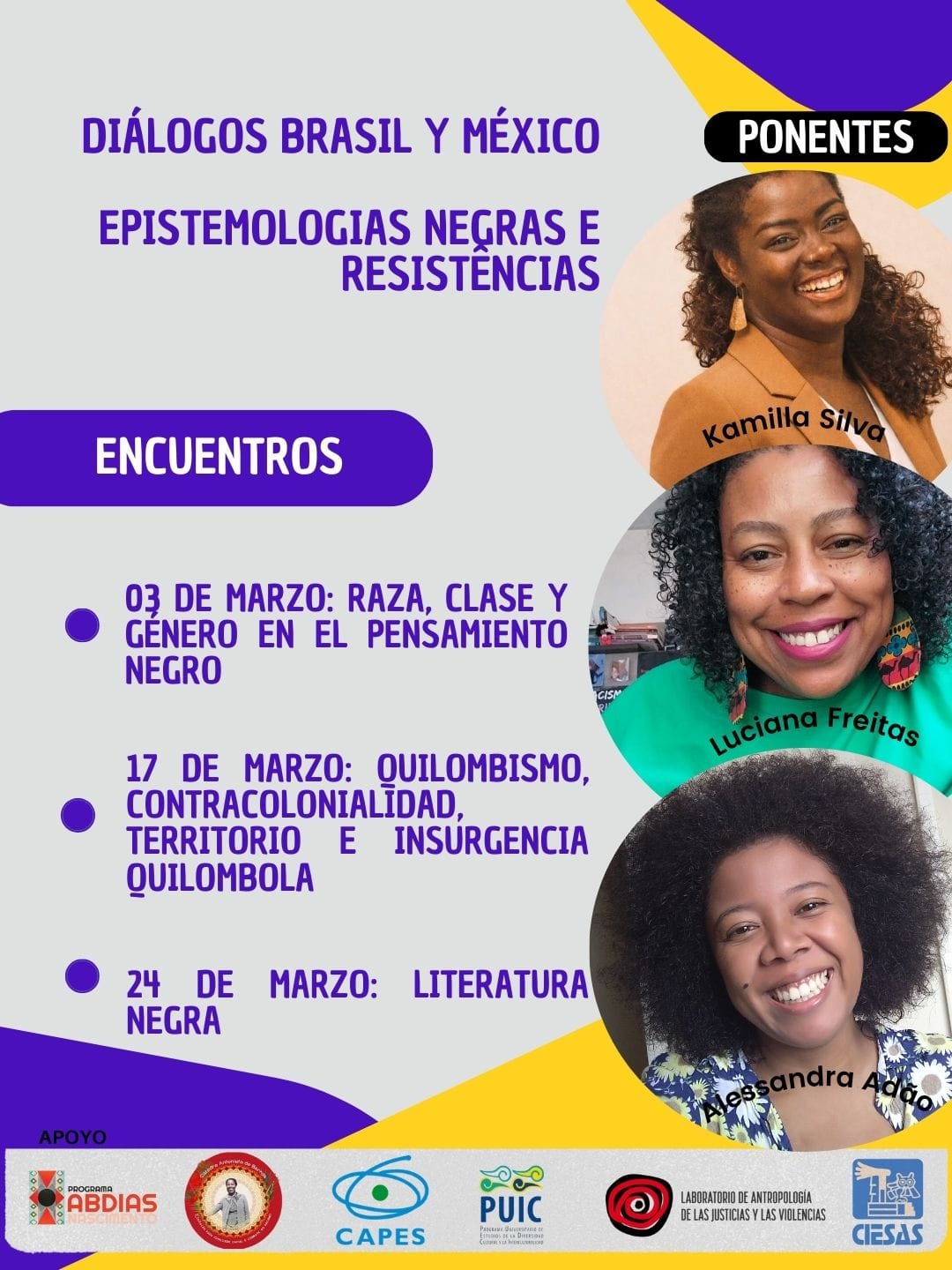 Diálogos Brasil y México. Epistemologias Negras e Resistencias.
