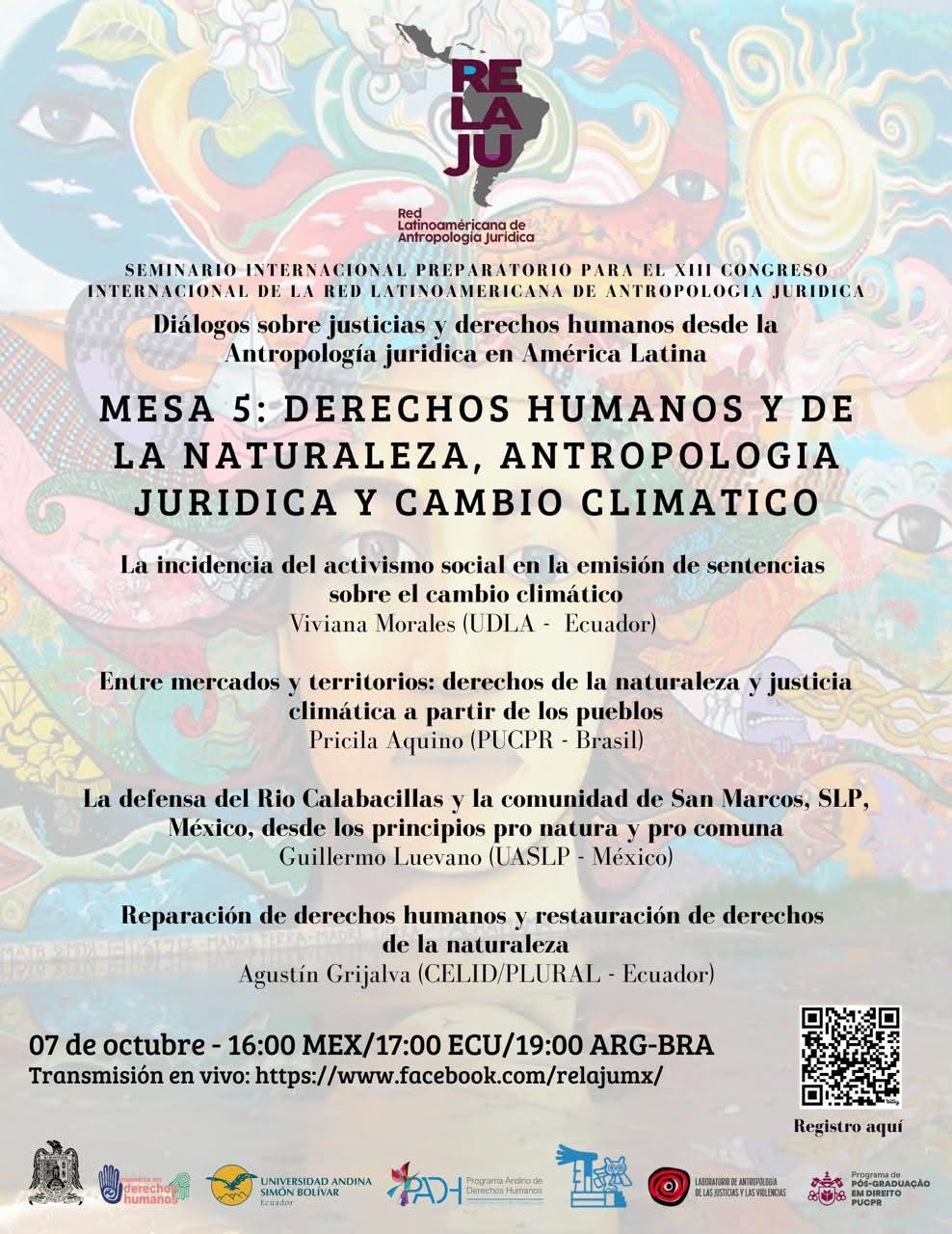 Mesa 5. derechos Humanos y de la Naturaleza, Antropología Juridica y cambio climático